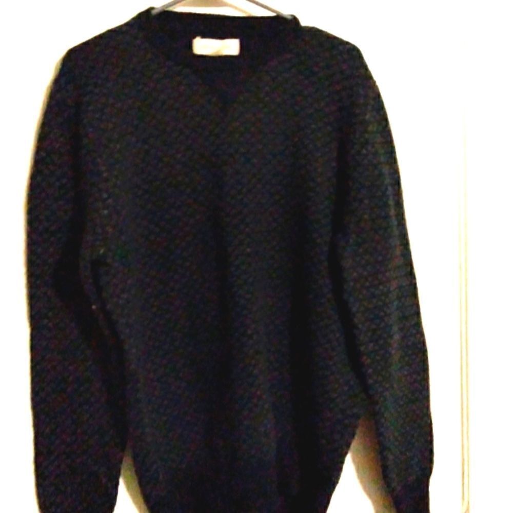 Frederik Anderson Copenhaguen Gray Elbow Patched Pullover Sweater Size Large